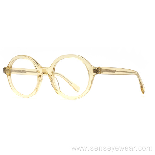 Vintage Round Design Unisex Acetate Optical Frame Glasses